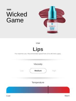 Wicked Game PMU Lip Shader Pigment 10ml